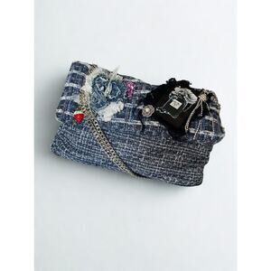 Minime Paris, Haute Denim French Tweed Bag w/ Luxe Details NWOT